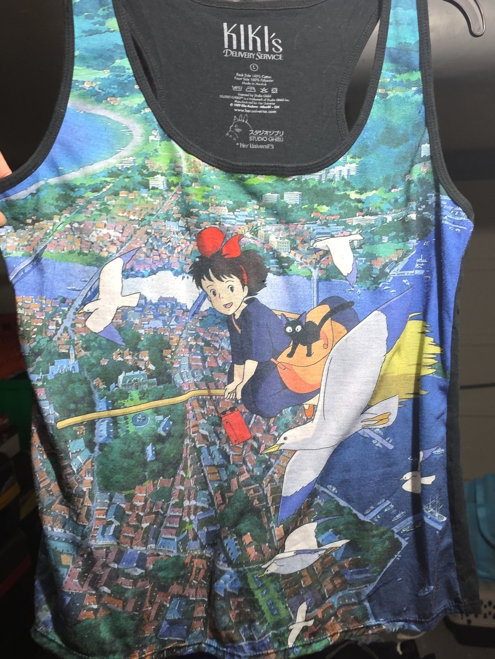 Hot Topic Kiki's Delivery Service Graphic Tank Top - Blue, Green, Red